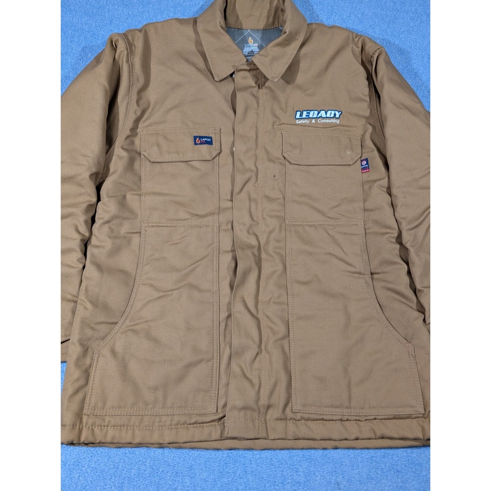 Lapco FR Mens Flame Resistant Duck Jacket Brown LG JCFRBRDK Legacy Safety CAT2